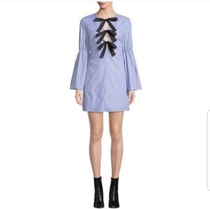 English factory poplin tie front dress NWT SZ S